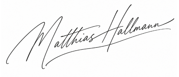 Unterschrift von Matthias Hallmann